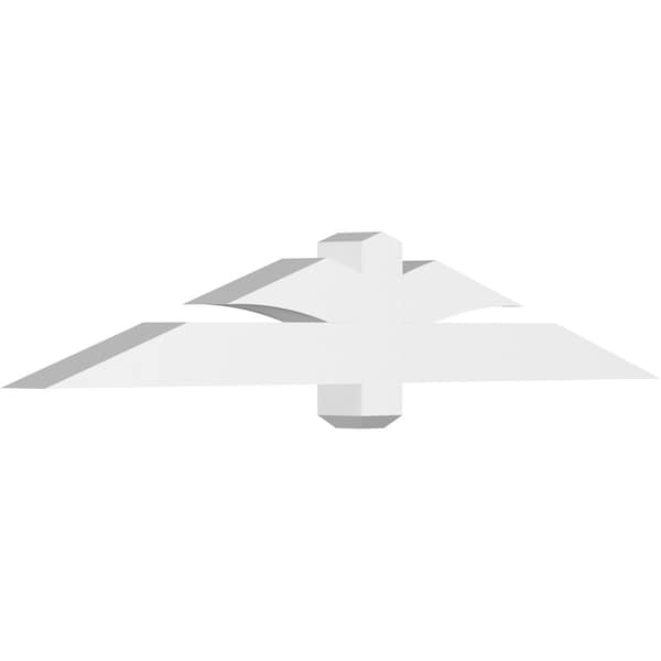 Ekena Millwork Redmond Architectural Grade PVC Gable Bracket, 60"W x 10"H x 4"D x 4"F, 4/12 Pitch GBP060X10X0404RED00 - main